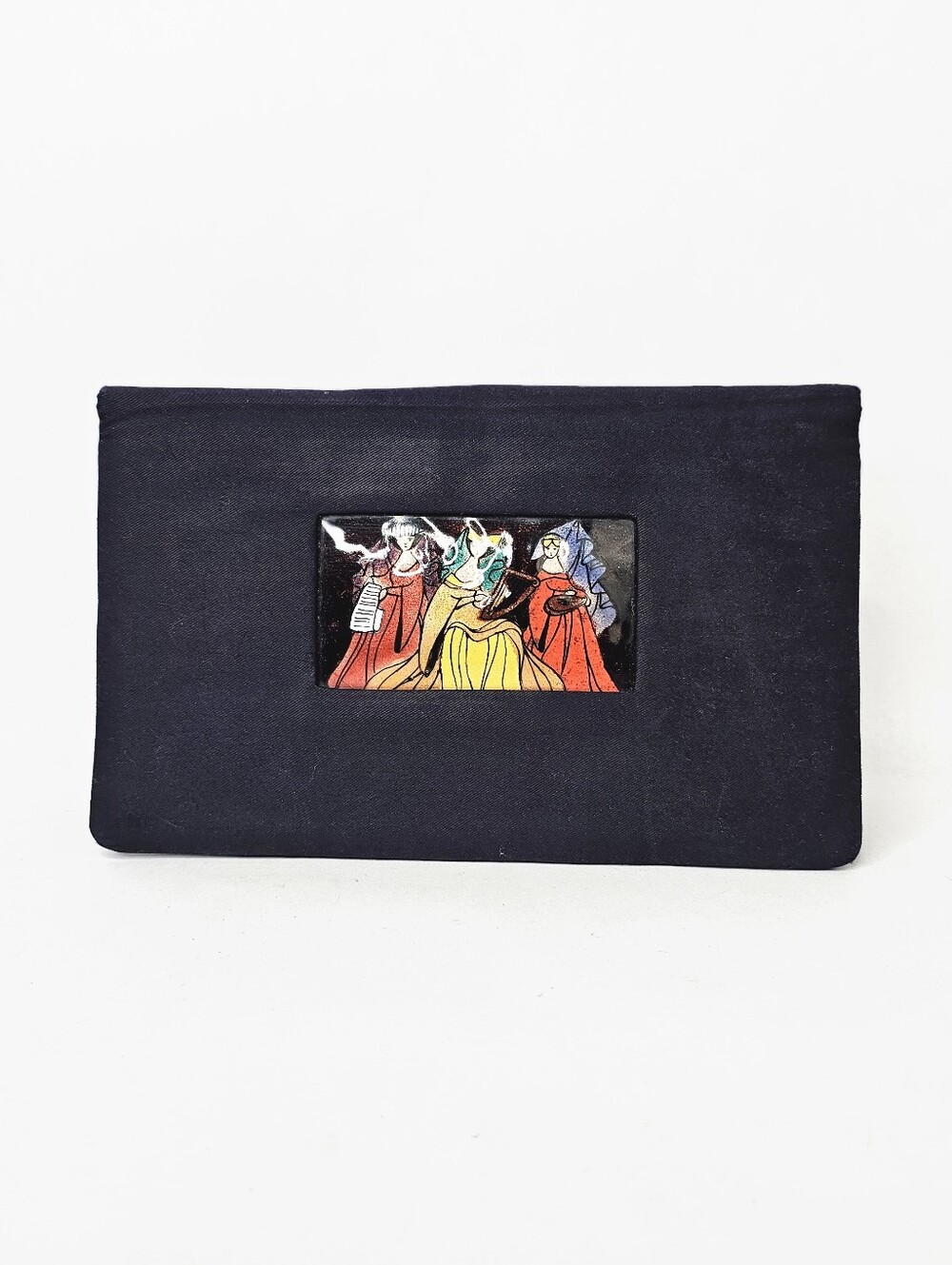 RARE Vintage Rosenfeld navy silk clutch Purse